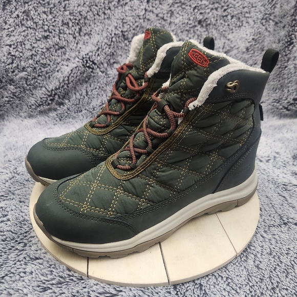 KEEN Terradora 2 Wintry Waterproof Rosin / Orange Snow Boots Women's Size 8 - Picture 4 of 9